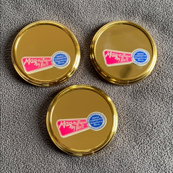 Lot/3 I. Rice 3X German Magnifying Mirrors w/pouch - Picture 4 of 7